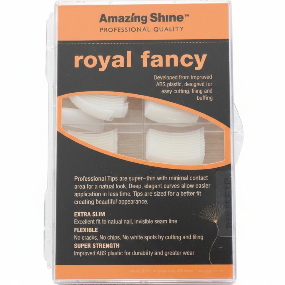 Amazing Shine Royal Fancy Nail Tips - 100 Count Professional & Natural Extension